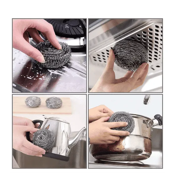 Stainless steel scrubber