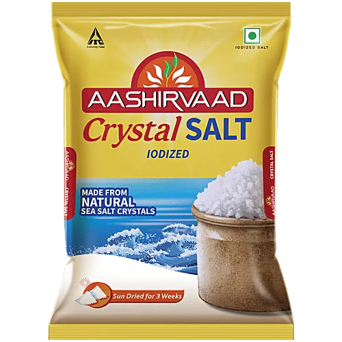 Aashirvaad Crystal iodised Salt - கல் அயோடின் உப்பு - 1 kg